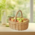 thumbnail image 6 of Wicker Picnic Basket with Handle,Woven Rattan Storage Basket for Easter,Garden Harvest,Vegetables,Fruits, Candy,Portable Hamper for Organizing,Wedding,Toy,Flower,Outdoor Picnicking Home Decor, 6 of 8