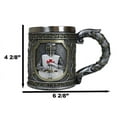 thumbnail image 2 of Scroll Patterned Coat Of Arms Medieval Templar Crusader Knight Tankard Mug 15oz, 2 of 9