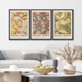 thumbnail image 4 of IDEA4WALL Framed Canvas Print Wall Art Set of 3 Floral Tapestry Collage Art By William Morris Botanical Flowers Floral Illustration Prints Art Vintage Artwork for Room Decor -, 4 of 5