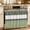 Green, variant on Oven Skirt Curtain for Kitchen 21.5x30 Inch, Blue Brown Morocco Oven Curtain with 8 Ribbon Ties & Ruffle Trim, Stove Skirt Curtain Dishwasher for Cabinets Over Sinks Geometric Stripes Aqua Stitching