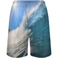 thumbnail image 2 of Surfing Sea Waves Blue Ocean Crest Wave Water Sunshine Sky Mens Pajama Pants Shorts Sleepwear Lounge Men's Pajama Bottoms Gift for Family, 2 of 7
