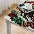 thumbnail image 4 of HAOXIT Party Tablecloths for The Roses Decorations Horse Racing Party square Table Cover Party Supplies 60''x60'', 4 of 7