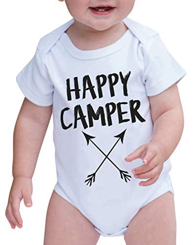 Happy Camper Camping Outdoor Baby Girls/Boys Onesies