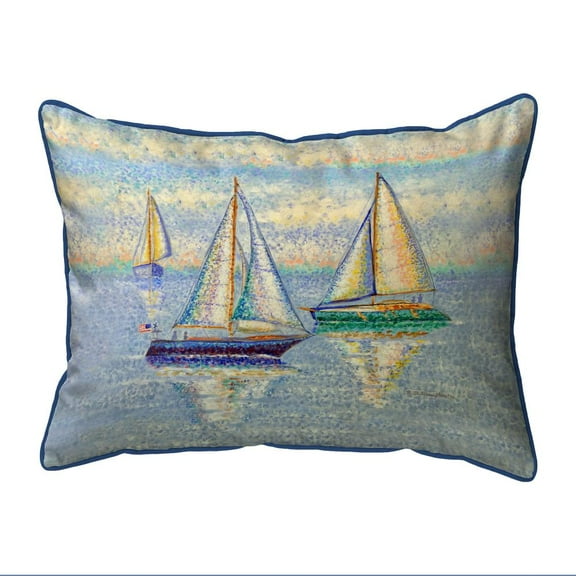 Betsy Drake Interiors Sailing By Small Indoor/Outdoor Pillow 11x14