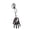 Black, White, variant on Halloween Skeleton Led Light Up Necklace 4 Inch Spooky Eyeball Accessory for Gothic Halloween Party Decor, 1 Pack
