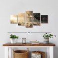 thumbnail image 2 of Elephant Stock Wild Deer In Snow Wall Art - Horizontal Multi Panel Canvas - Living Room Wall Decor - Animal Multi Panel - Brown And Beige Decor - 29" x 12", 2 of 4