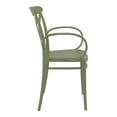 thumbnail image 4 of Compamia Cross XL Resin Outdoor Arm Chair Olive Green, Set of 2, 4 of 6