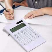 PATLOLLAV Solar Calculator,Ultra Thin Portable Standard Calculator 12 Digit Dual Power Handheld Desktop Calculator with Large LCD Display and Sensitive Buttons, Cute Office Desk Supplies
