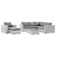 thumbnail image 2 of Modway Convene 6-Piece Outdoor Patio Sectional Set in Light Gray Gray, 2 of 10