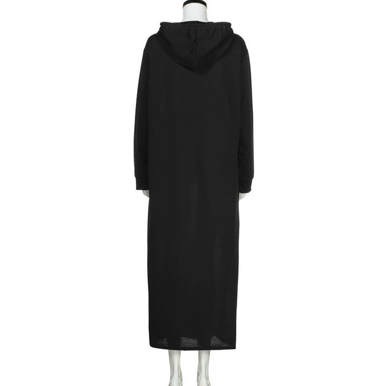 chinese dress ladies BONDI SPIKED HOODIE MAXI DRESS  AKIRA