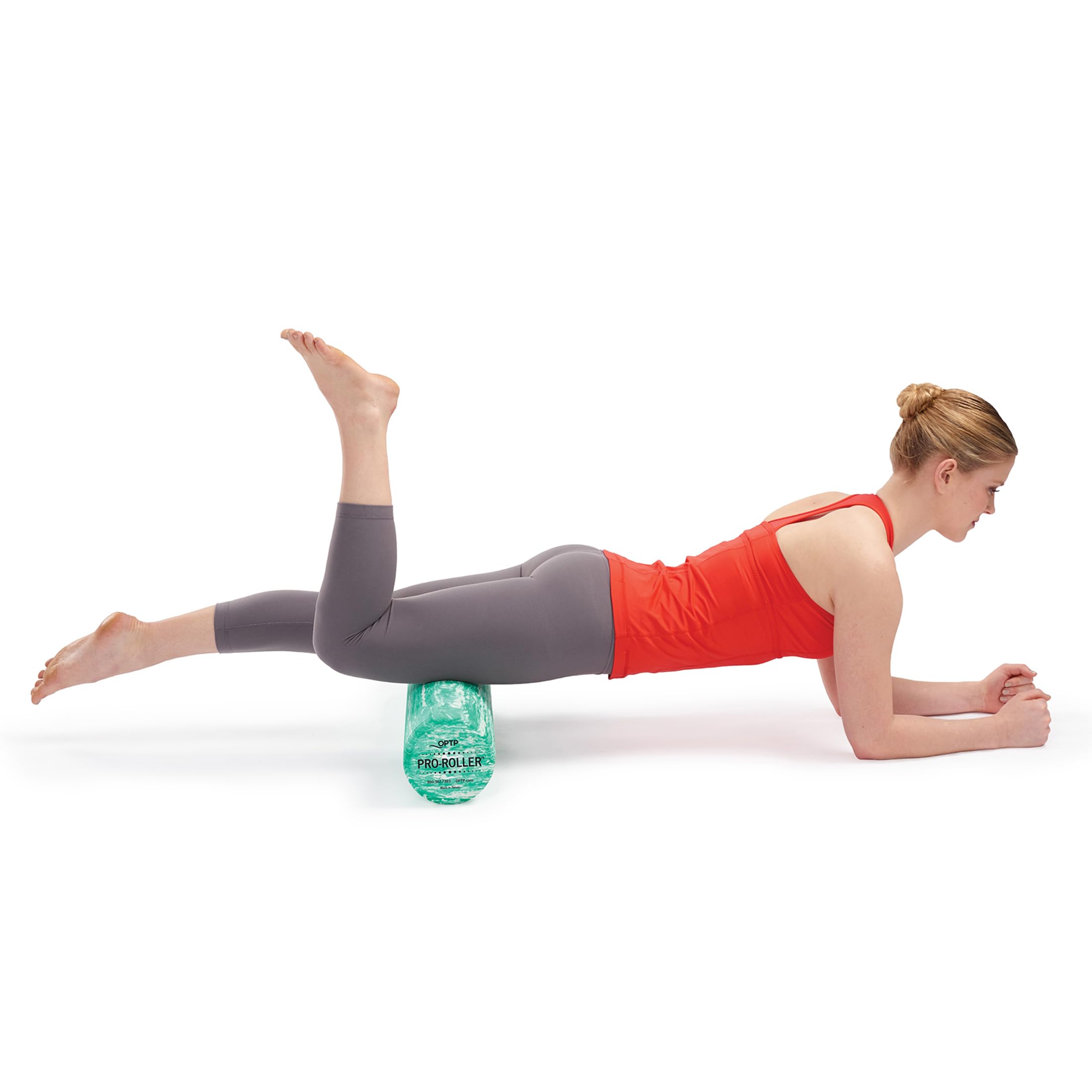 OPTP PRO-ROLLER Standard Density Foam Roller - Durable Roller for Back Massage, Deep Tissue Foam Roller Exercises, Stretching, Fitness, Yoga and Pilates - 36 Inches by 6 Inches, Green