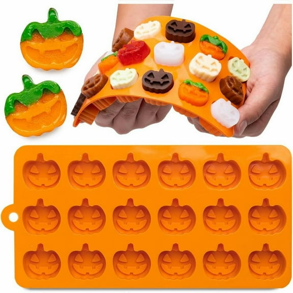 Cookie Cutters,Silicone Halloween Pumpkin Baking Set Non Stick Chocolate Jelly Fondant Cake Baking For Party Gift With Shape Of Bat
