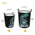 thumbnail image 3 of Balery Hungry Tyrannosaurus Cesta de ropa redonda con asas, impermeable, independiente, para ropa, juguetes, dormitorio y familia-Small, 3 of 6