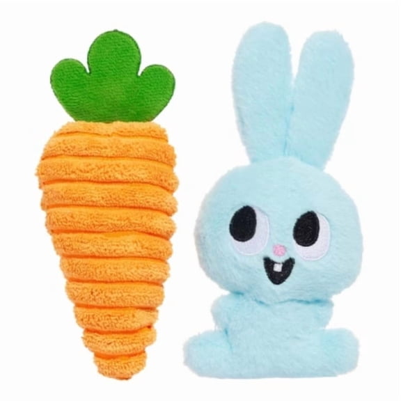 Easter Harriet and Carrot Dog Animal Plush Toy - 2pc