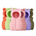 thumbnail image 5 of Godderr Toddler Baby Warm Puffer Down Vest for Boys Girls Lightweight Bear Ears Hooded Sleeveless Cotton Jacket for 1-5Y, 5 of 7