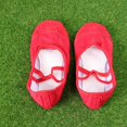 thumbnail image 3 of Leather Ballet Canvas Shoes Soft Lightweight Ballet Full Sole Split Sole Ballet Shoe Yoga Shoes for Kids Women Dancing Practice Red Size 29, 3 of 8