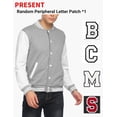 thumbnail image 3 of Men's  Varsity Jacket Causal Slim Fit Cotton Baseball Bomber Jackets, 3 of 11