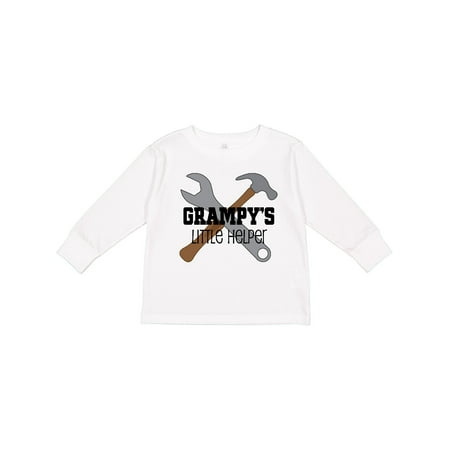

Inktastic Grampy Grandpa s Little Helper Gift Toddler Boy Girl Long Sleeve T-Shirt