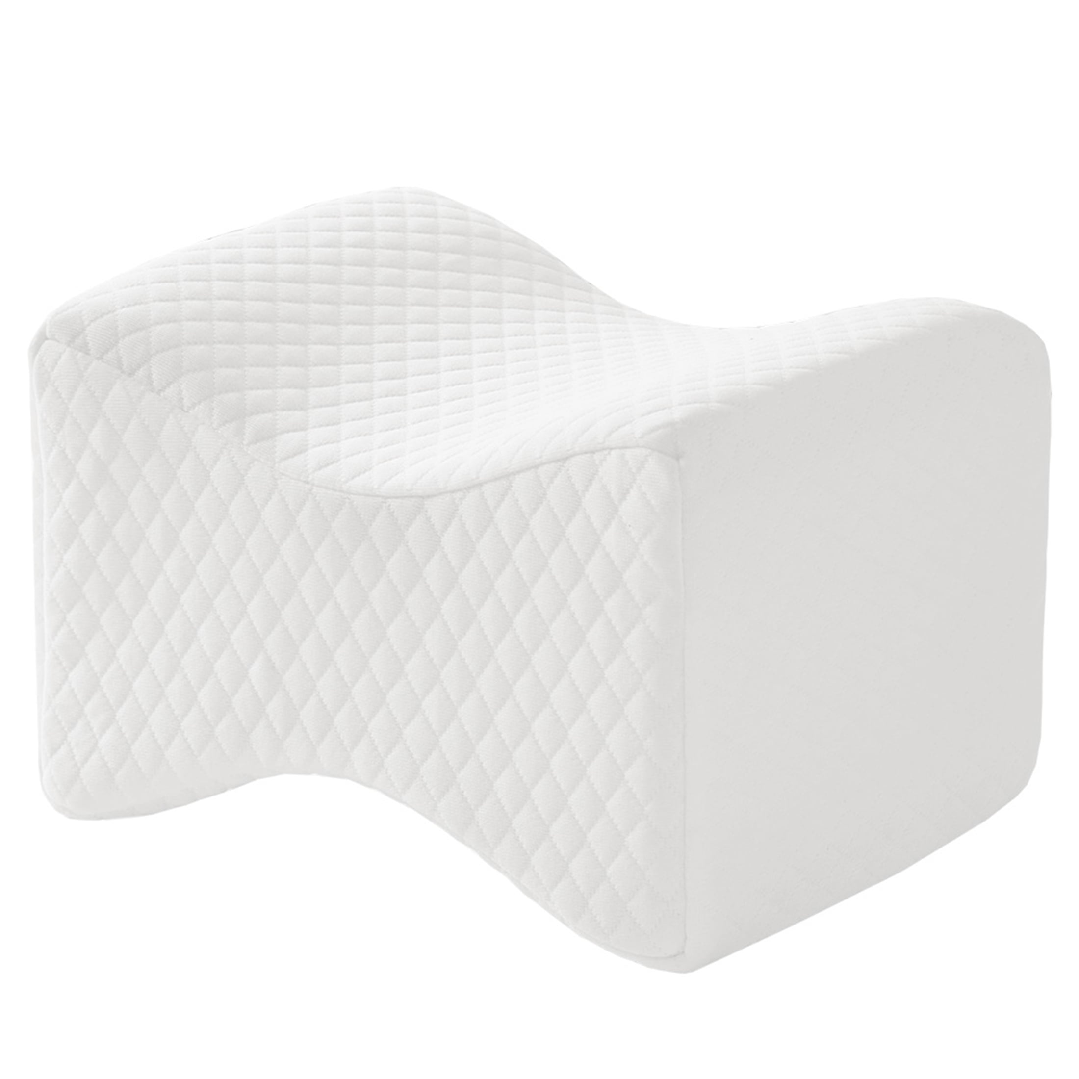 JERFIT Orthopedic Knee Pillow for Side Sleepers, Memory Foam Contour Leg Pillow for Hip Pain Relief, Sciatica, Pregnancy & Post-Surgery, Pressure Relief & Spinal Alignment, White
