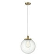 thumbnail image 4 of Innovations Lighting  Beacon - 1 Light 14" Cord Hung Mini Pendant. Satin Gold/Seedy, 4 of 5
