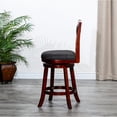 thumbnail image 6 of Cherry Colored Swivel Stool / Countertop or Bar / Metal Foot Plates for Protection, 6 of 6