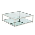 thumbnail image 1 of Home Gear Coffee table Silver Rectangular Base Mirror shelf, 1 of 2
