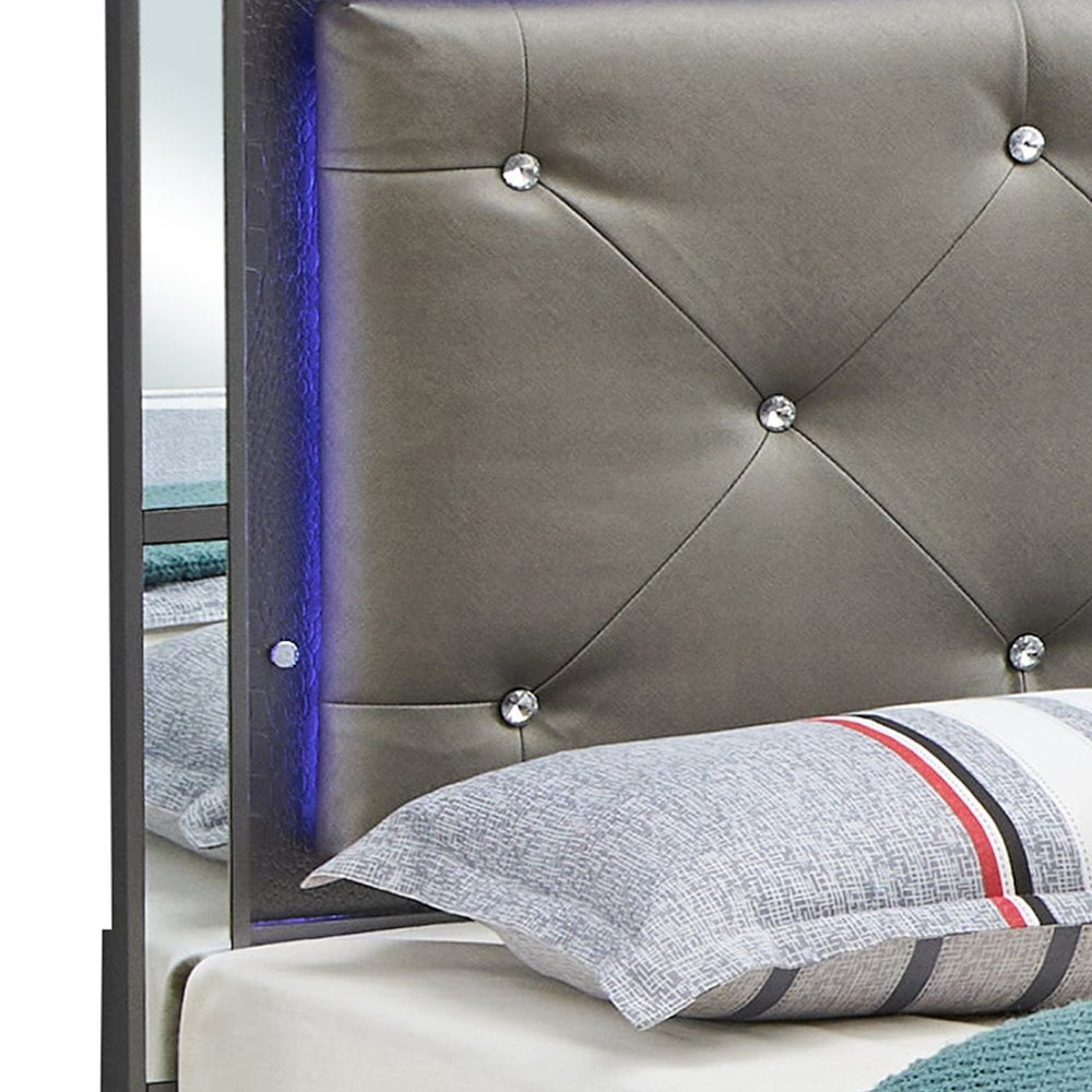 Glory Furniture Verona King Bed in Metalic Black Color