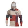 thumbnail image 2 of Domuza Men Upf 50+ Fishing Shirts American Flag Print Long Sleeve Protection Sun Hoodie Summer 2026 Outdoor Hiking Running Rash Guard Tops Complexion L, 2 of 4