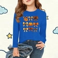 thumbnail image 2 of Royal Blue Boy Girl Boat Neck Tshirts for Children Boy Girl Fall Winter Long Sleeve Graphic Elegant Festival Thanksgiving Casual Kawaii T Shirt Thermal Tops T shirt Kid 2025 3 Years, 2 of 5