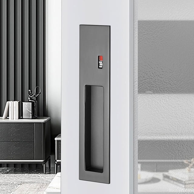 Conceal sliding door lock push-pull hook lock embedd conceal handle translation