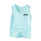 thumbnail image 5 of Camiseta de tirantes de cuello redondo con estampado de verano de hilo de color liso, informal, holgada, para exteriores, de poliéster para niña, 5 of 5