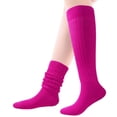 thumbnail image 2 of 3 Pairs Little Girl Slouch Socks Slouchy Socks Knee High Scrunch Socks Soft Warm Stacked Boot Socks Long Socks Casual Sport Socks for Kids, 5-8 Years, 2 of 6