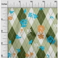 thumbnail image 2 of oneOone Cotton Cambric Dark Green Fabric Check Argyle Floral Sewing Craft Projects Fabric Prints By Yard 42 Inch Wide, 2 of 5