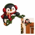thumbnail image 4 of Penguin Door Corner Hanging Decoration Christmas Resin Figurine for Door Frame Wall Display, 4 of 6