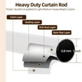 thumbnail image 3 of Adjustable Curtain Rod for Windows 48"-86",1" Round Ball Finial Single Curtain Rod,Easy to Install,White, 3 of 10