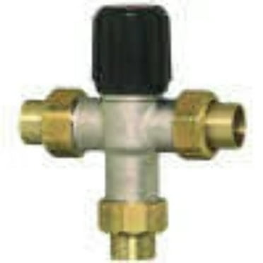 Resideo Braukmann AM100C1070-US-1LF 1/2 Lead Free Mixing Valve, Union Sweat (70-120F), replacement for AM100C1070-US-1