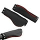 thumbnail image 5 of Puños de bicicleta de cuero ergonómicos Puños de bicicleta de montaña con absorción de impactos Puños de bicicleta antideslizantes Bloqueo de metal Negro y rojo Macarena Puños de manillar de bicicleta, 5 of 8