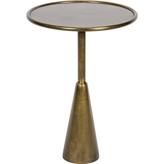Hiro Antique Brass Side Table by Noir