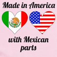 thumbnail image 2 of CafePress - Made In America With Mexican Parts Body Suit - Baby Light Bodysuit, Size Newborn - 24 Months, 2 of 4