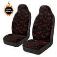 thumbnail image 3 of Uorisanigo Car Seat Covers 2 PCS Premium Blanket Cloth Front Set, Black Red Bat Car Interior Accessories, Soft & Breathable, Premium Non-Slip Seat Covers for Van, SUV, Truck, Pickup, 3 of 7