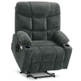 thumbnail image 3 of MCombo 27.2'' Extra Wide Power Lift Recliner Chair for 5'7"-6'2" Elderly, Fabric, Dark Grey, Large-Oversize, 3 of 9