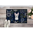 thumbnail image 2 of Carolines Treasures BB5077MAT 18 x 27 in. Blue Flowers Westie Indoor or Outdoor Mat, 2 of 4