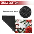 thumbnail image 5 of Christmas Kitchen Mats Set of 2, 17x30 + 17x47 Inch Xmas Kitchen Rugs, Poinsettia & Merry Christmas Design, Non - Slip Floor Mats for Kitchen, Dining Area Christmas Decor, 5 of 6