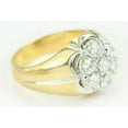 thumbnail image 3 of 3Ct Round Cut Lab Created Diamond 14K Yellow Gold Finish Men's Cluster Ring, 3 of 3