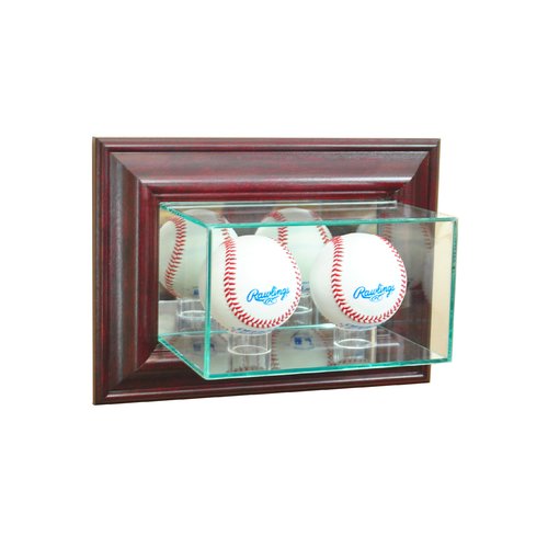 Perfect Cases and Frames Wall Mounted Double Baseball Display Case