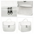 thumbnail image 2 of Unique Bargains 1 Pc Women Portable Flip Cover Makeup Bag for Vacation Camping Travel Gym PU Leather White, 2 of 4