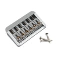 thumbnail image 1 of Milaget Fixed 6 String Bass Bridge Concert Spacing 10.6mm for Guitar Bass Instrument silver, 1 of 6