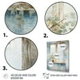 thumbnail image 3 of Designart "Minimalist Charm of Floral Windows in Blue and White II" Farm Framed Wall Art - Country White Farm Windows Bedroom Framed Canvas Wall Art, 3 of 6