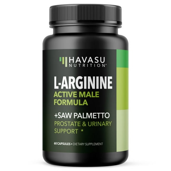 Havasu L-Arginine Supplement with Saw Palmetto for Men, 60 Ct