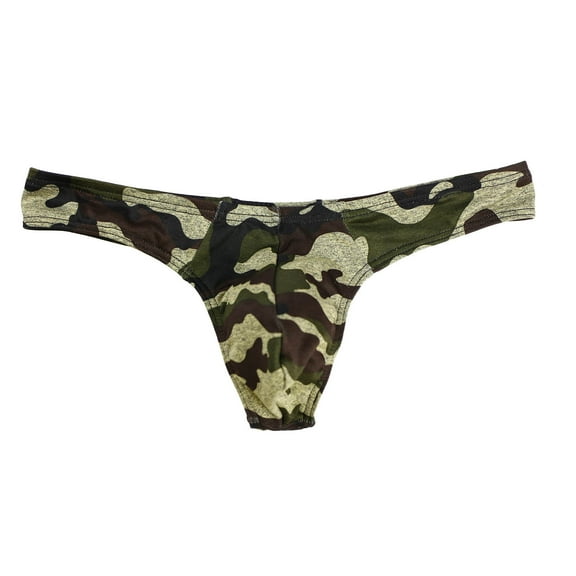 Aayomet Mens Underwear Mens Casual Camouflage Breathable Underpants Knickers Comfortable Briefs,Coffee Large